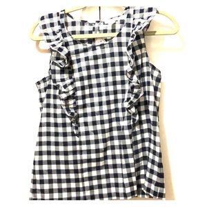 J. Crew Sleeveless Gingham Shirt